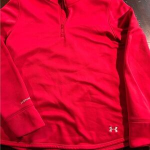 Womens Under Armour Deep Fuschia Pink Performance Quarter-Zip Pullover